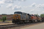 CSX 5232 westbound with BNSF and UP elephant style